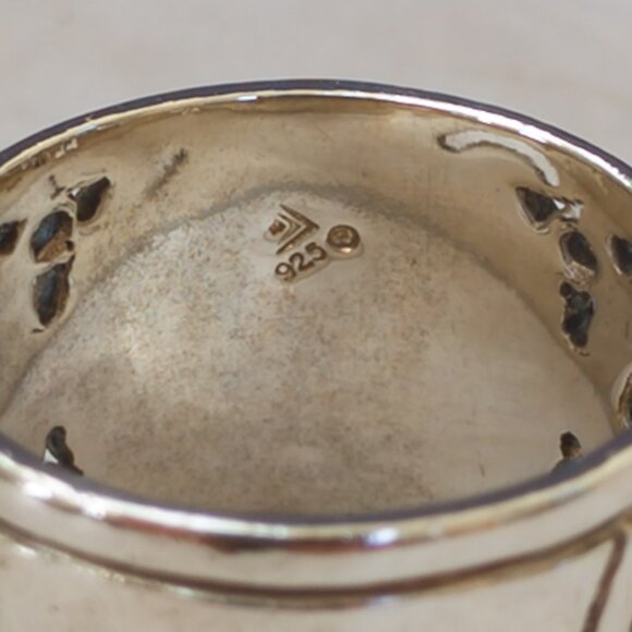 Silpada Sun, Moon & Stars Wide Band Ring — Sterling Silver 925, 14mm, Size 7.25 - Picture 9 of 13